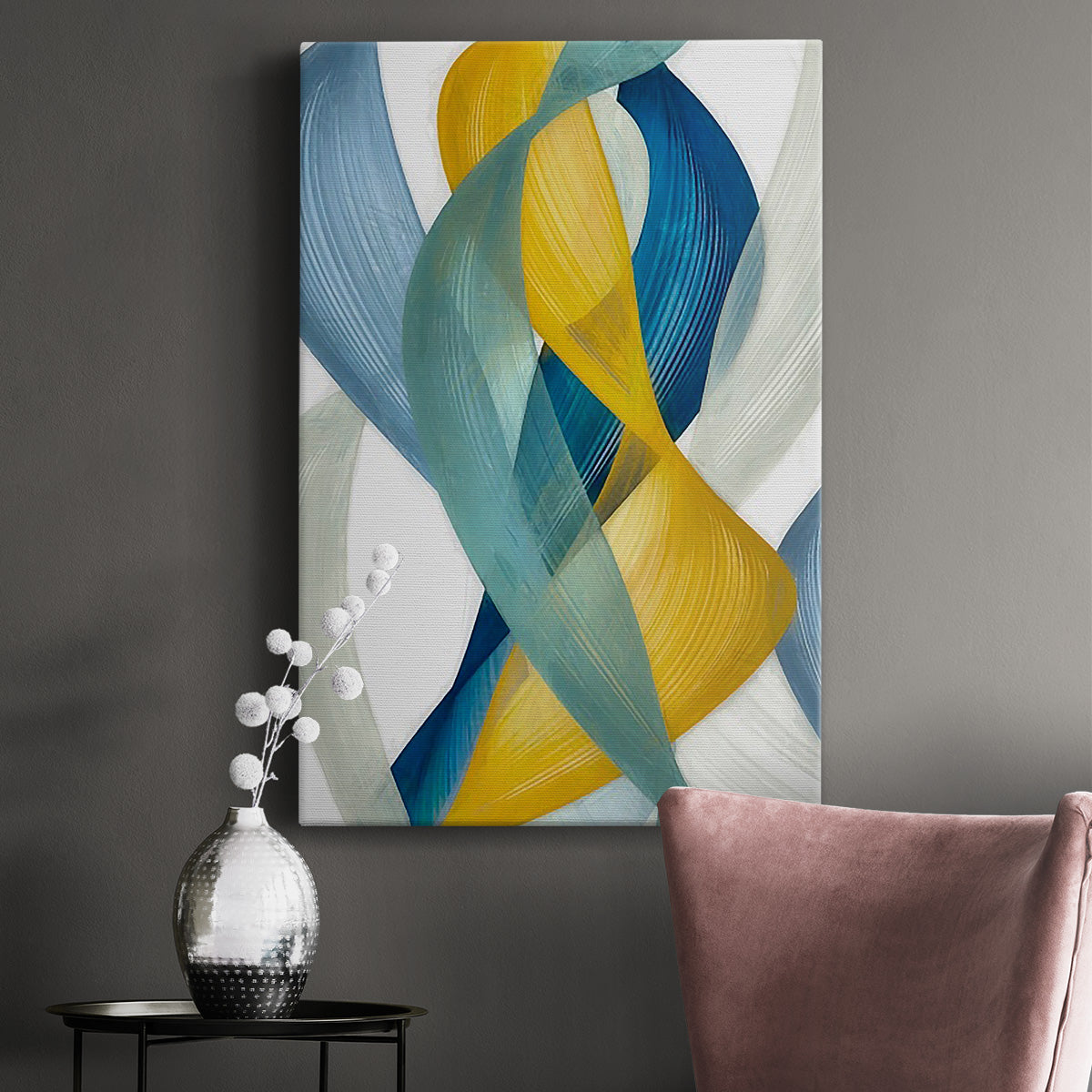 Horizontal Bands I Premium Gallery Wrapped Canvas - Ready to Hang