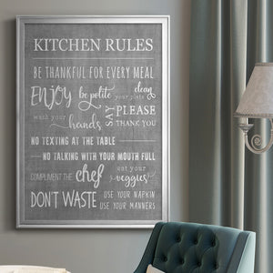 Neutral Kitchen Rules Premium Framed Print - Ready to Hang