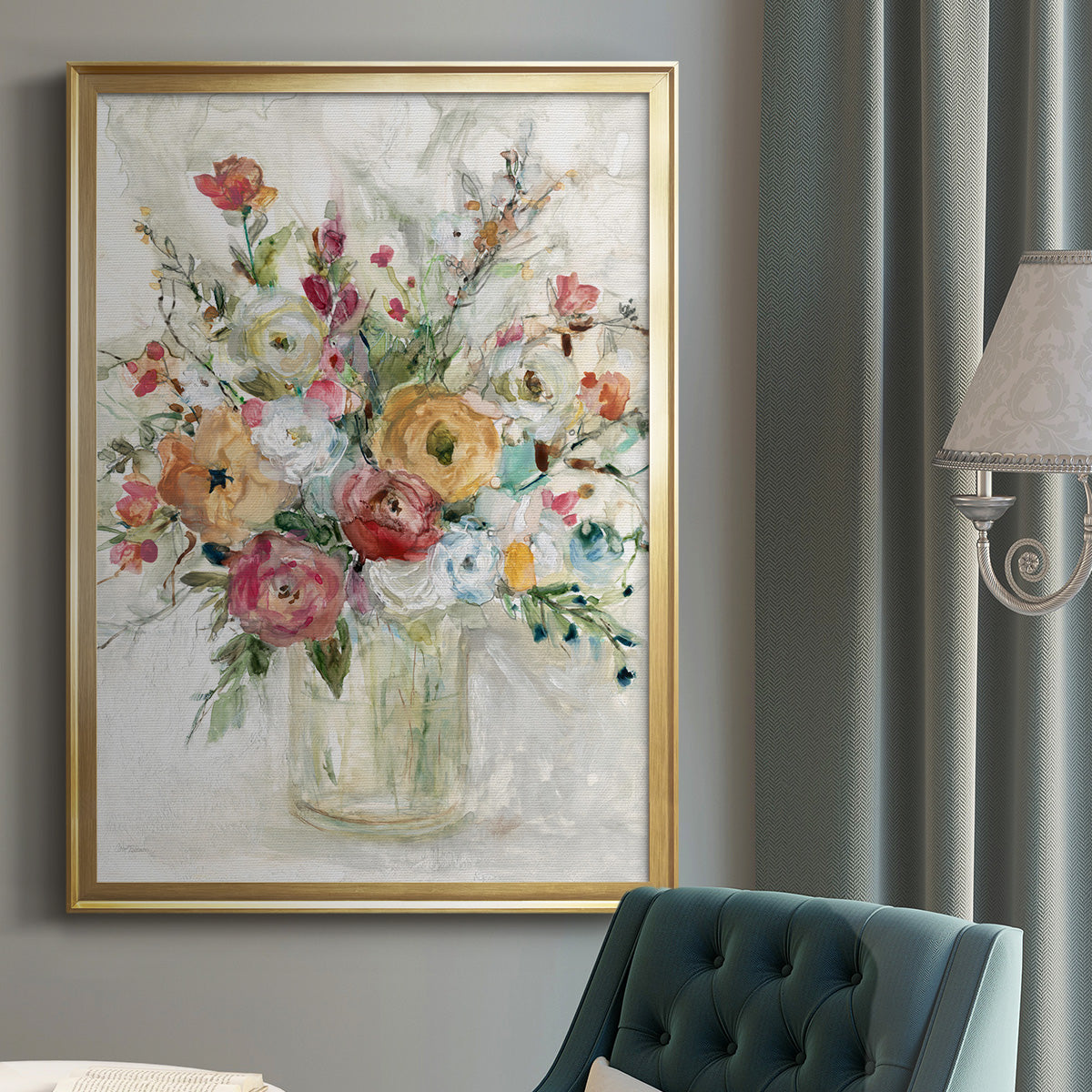 Contemporary Bouquet Premium Framed Print - Ready to Hang
