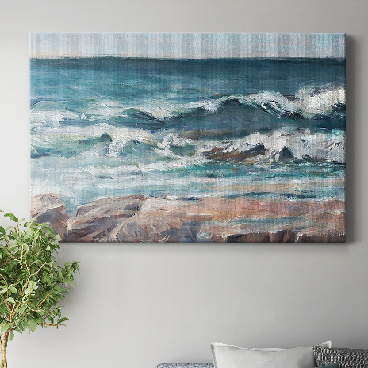 Ocean Breakers II Premium Gallery Wrapped Canvas - Ready to Hang