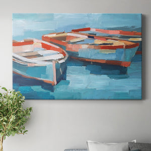 Primary Boats II Premium Gallery Wrapped Canvas - Ready to Hang