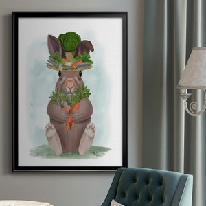 Rabbit Carrot Hat Premium Framed Print - Ready to Hang