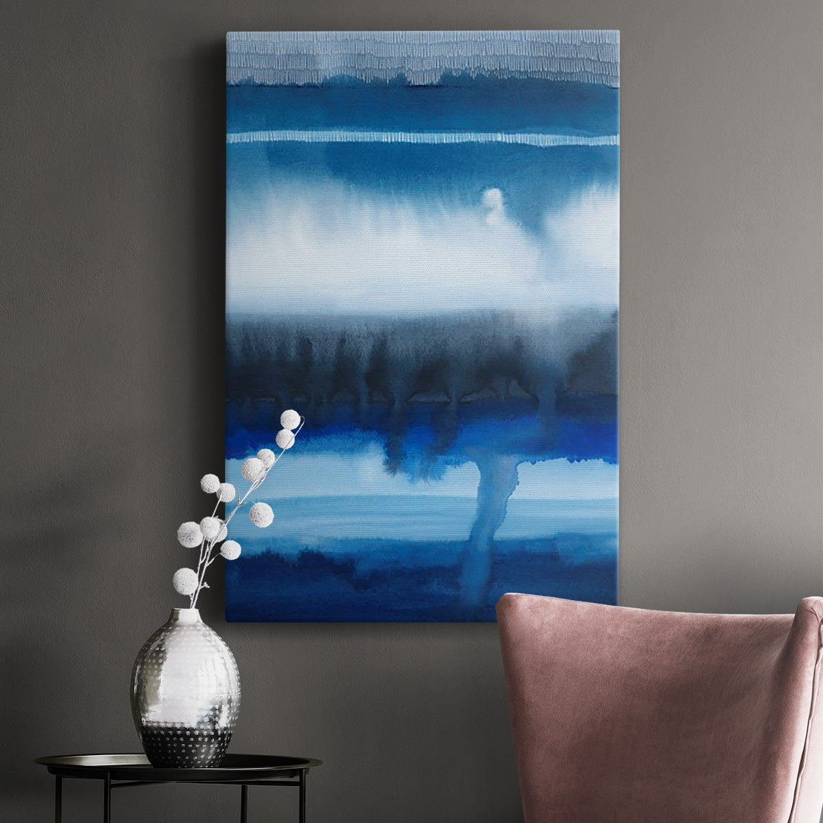 Deep Blue Shore I Premium Gallery Wrapped Canvas - Ready to Hang