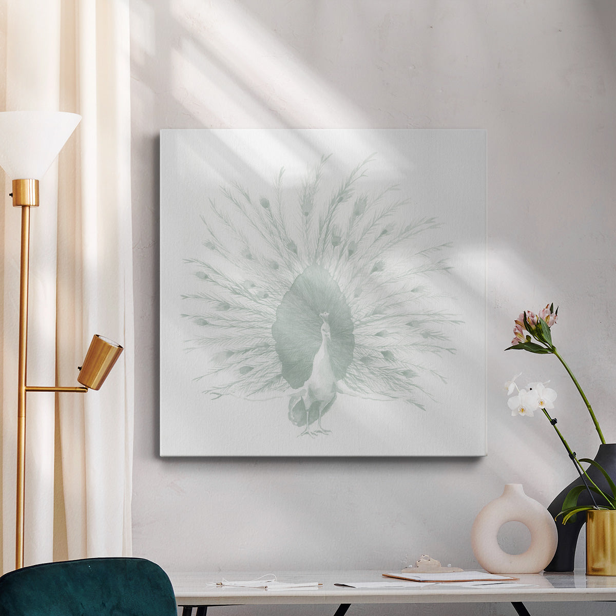 Sage Peacock I-Premium Gallery Wrapped Canvas - Ready to Hang