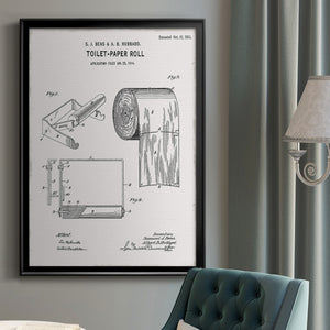 Toilet Paper Patent I Premium Framed Print - Ready to Hang