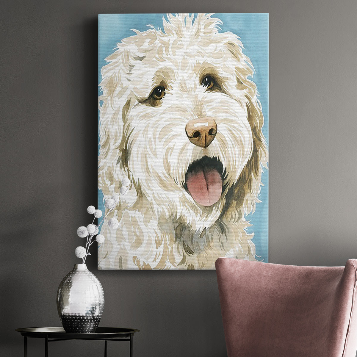 Labradoodle II Premium Gallery Wrapped Canvas - Ready to Hang