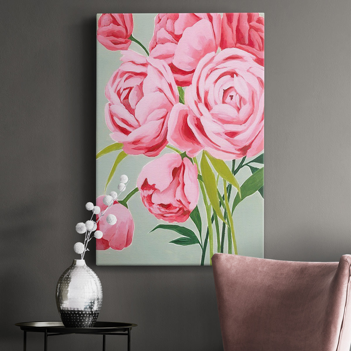 This Year's Peonies I Premium Gallery Wrapped Canvas - Ready to Hang