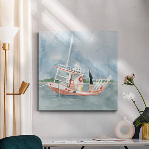 Bright Fishing Boat II-Premium Gallery Wrapped Canvas - Ready to Hang