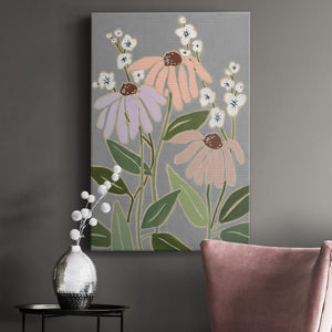 Woodblock Floral I Premium Gallery Wrapped Canvas - Ready to Hang