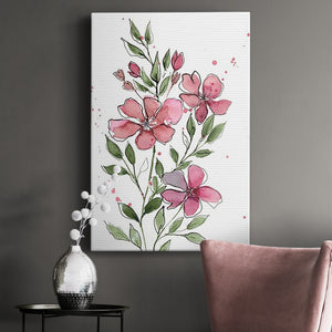 Watercolor Floral Stems I Premium Gallery Wrapped Canvas - Ready to Hang