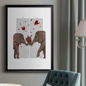 Elephant Bouquet, Portrait Premium Framed Print - Ready to Hang