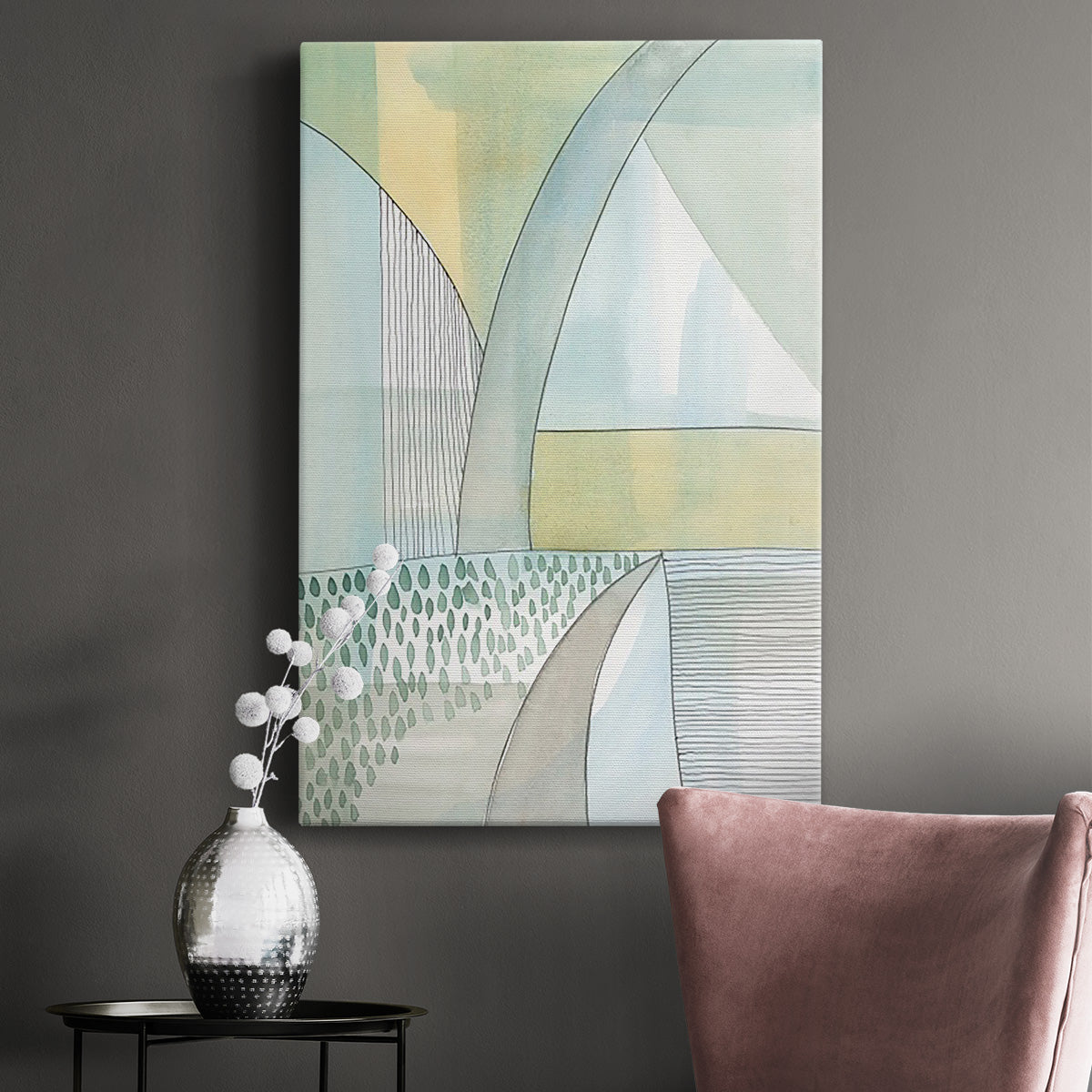 Mint Reflection II Premium Gallery Wrapped Canvas - Ready to Hang