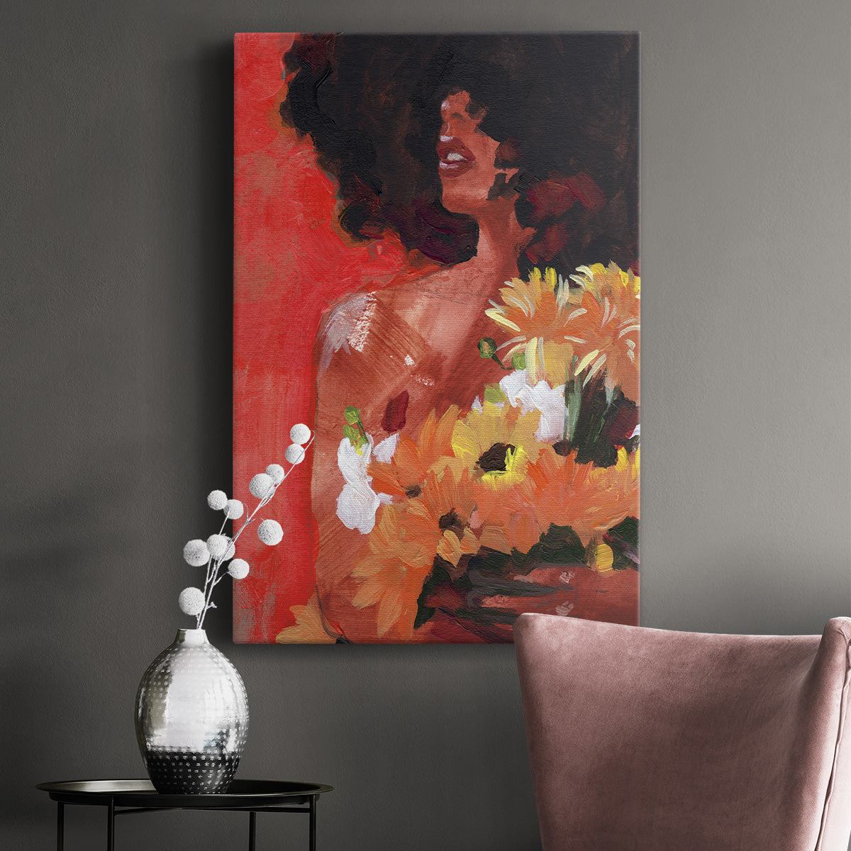 Through the Flowers I Premium Gallery Wrapped Canvas - Ready to Hang