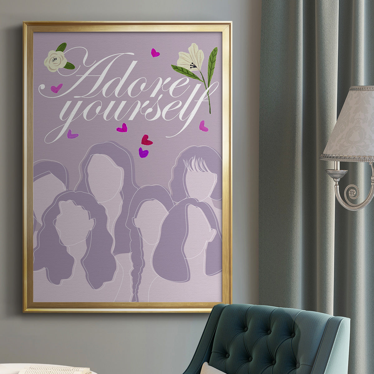 Happy Galentine's Day Collection B Premium Framed Print - Ready to Hang