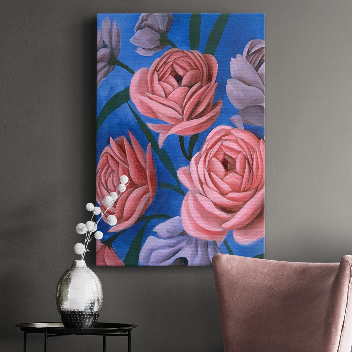 Layered Petals I Premium Gallery Wrapped Canvas - Ready to Hang