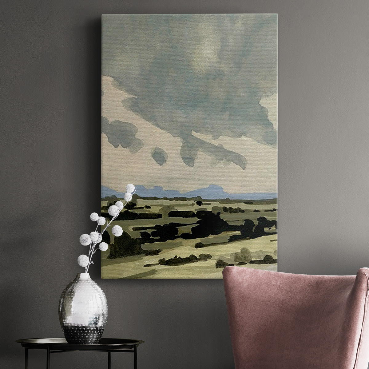 Pink Hazy Sky II Premium Gallery Wrapped Canvas - Ready to Hang
