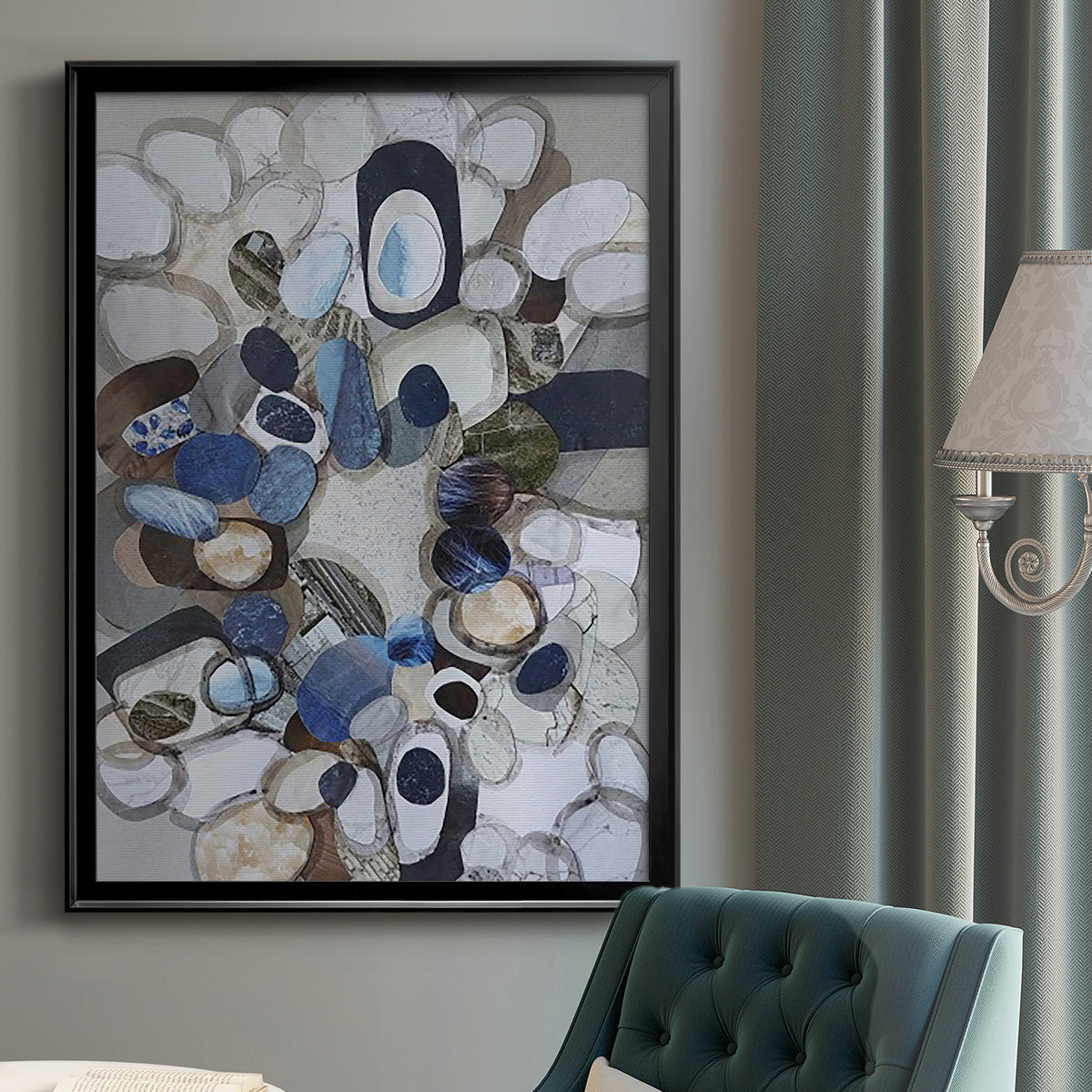 Santa Cruz Beach Stones Premium Framed Print - Ready to Hang
