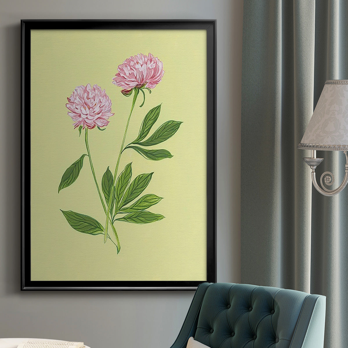 Peonies in Yellow II Premium Framed Print - Ready to Hang