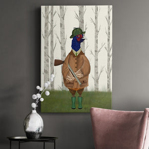 Pheasant Shooting Party 3 Premium Gallery Wrapped Canvas - Ready to Hang