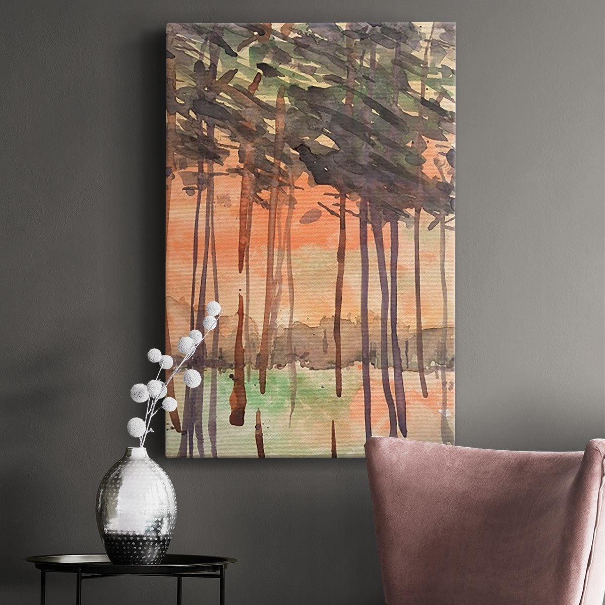 Between the Trees I Premium Gallery Wrapped Canvas - Ready to Hang