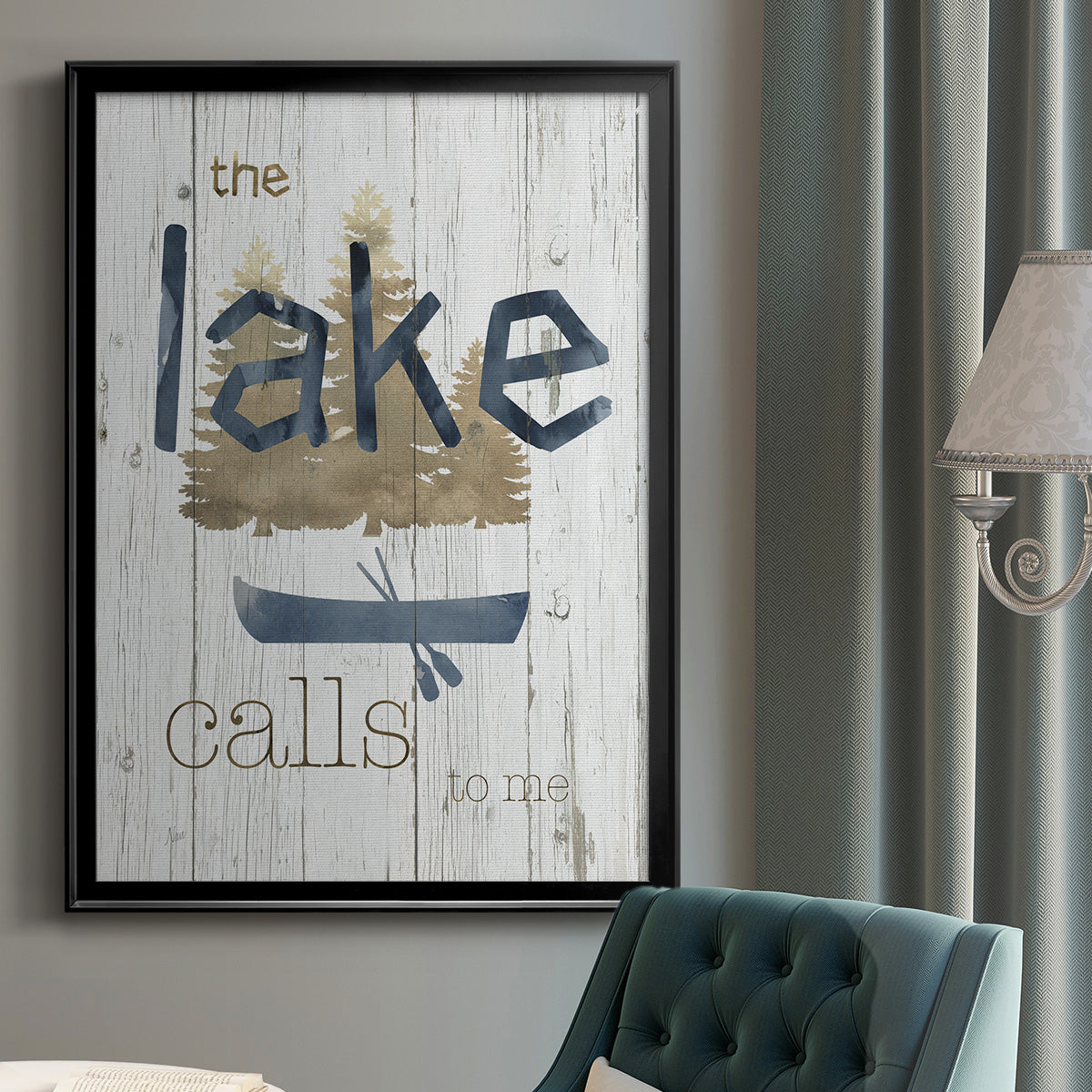 Lake Calls Me Premium Framed Print - Ready to Hang