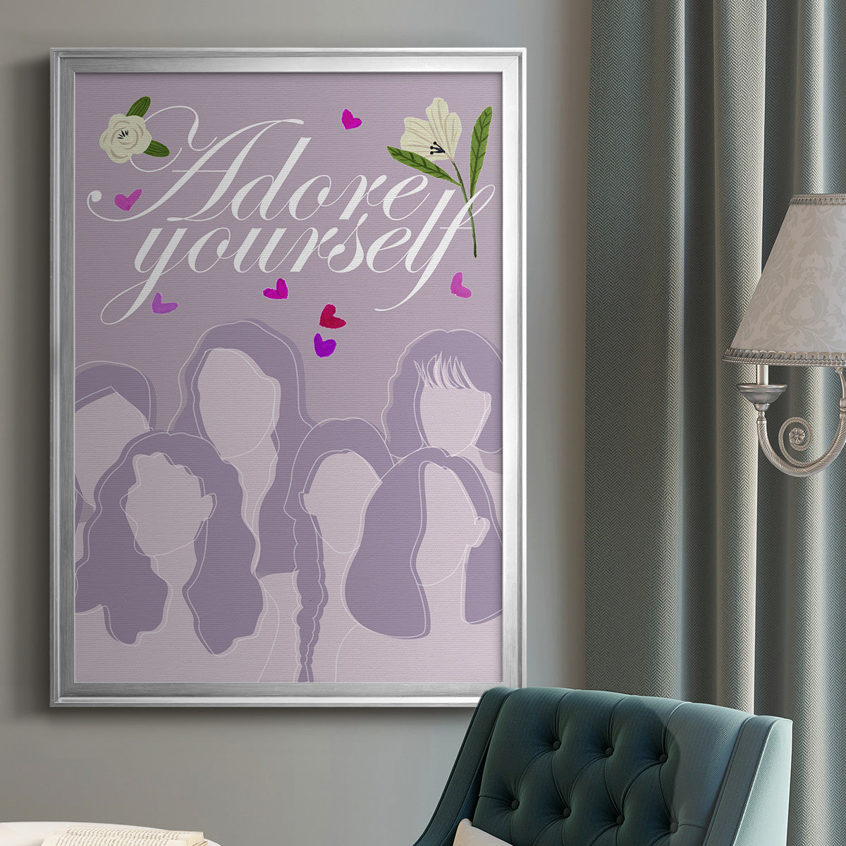 Happy Galentine's Day Collection B Premium Framed Print - Ready to Hang