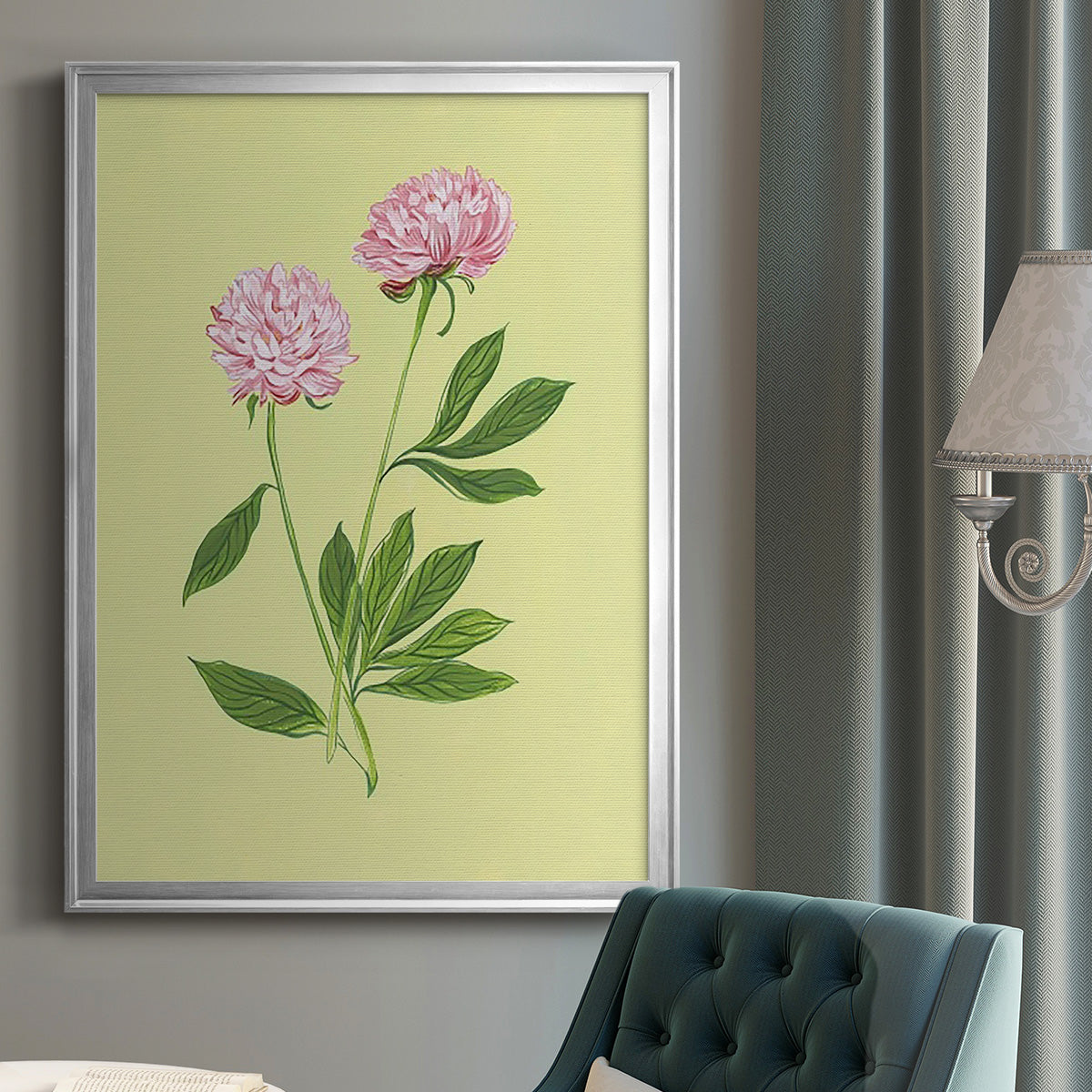 Peonies in Yellow II Premium Framed Print - Ready to Hang
