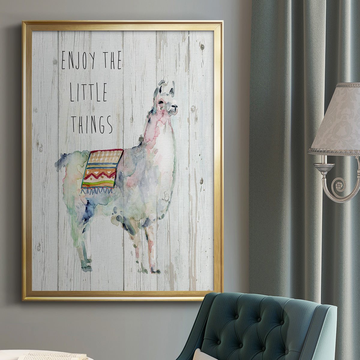 Llama Little Things Premium Framed Print - Ready to Hang