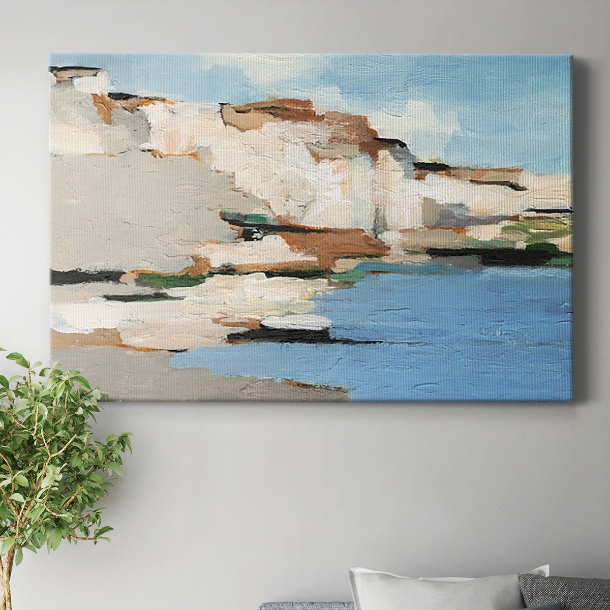 White Rock Cliffs I Premium Gallery Wrapped Canvas - Ready to Hang