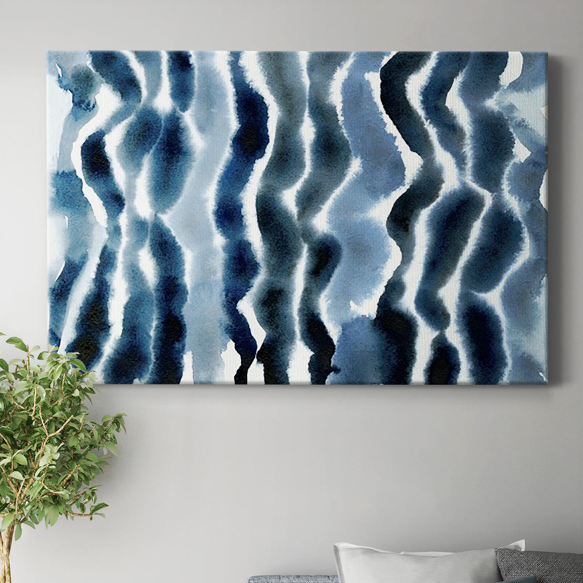True Blue Wave I Premium Gallery Wrapped Canvas - Ready to Hang