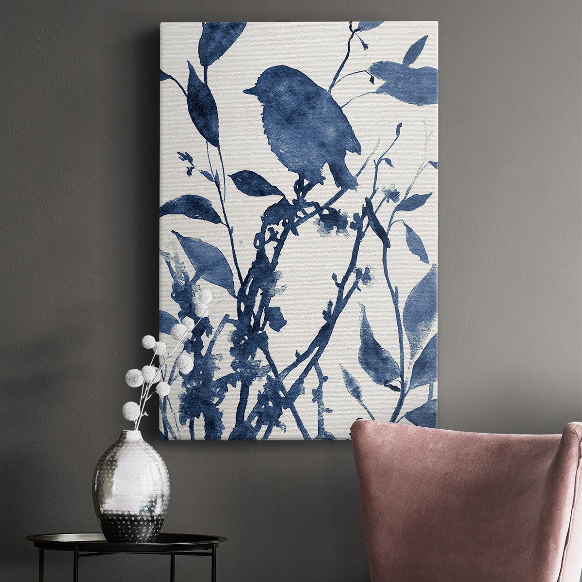 Bluebird Silhouette II Premium Gallery Wrapped Canvas - Ready to Hang