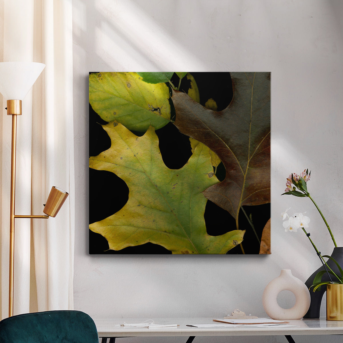 Small Vivid Leaves II (ST)-Premium Gallery Wrapped Canvas - Ready to Hang