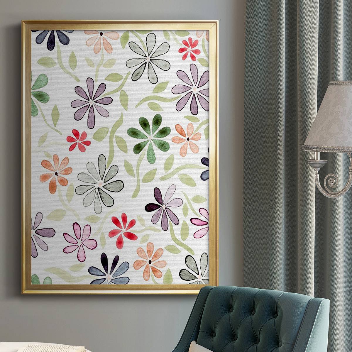 Faded Flowers II Premium Framed Print - Ready to Hang