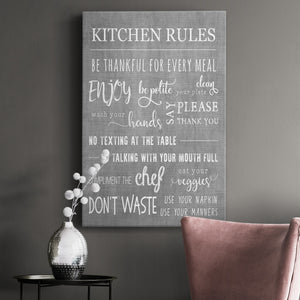 Neutral Kitchen Rules Premium Gallery Wrapped Canvas - Ready to Hang