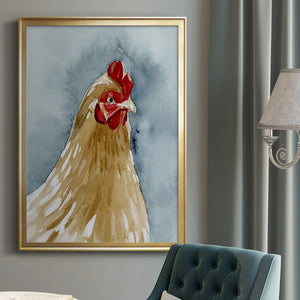 Chicken Portrait II Premium Framed Print - Ready to Hang