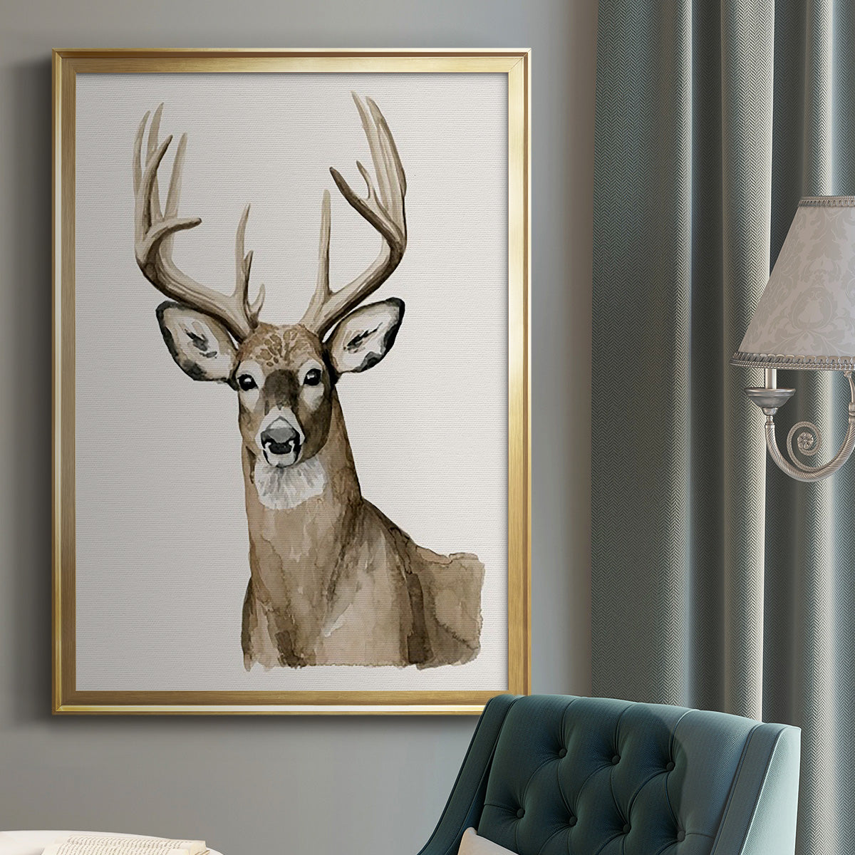 Handsome Whitetail I Premium Framed Print - Ready to Hang