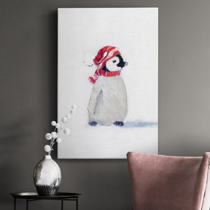 Penguin Play I Premium Gallery Wrapped Canvas - Ready to Hang