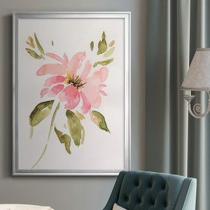 One Pink Bloom I Premium Framed Print - Ready to Hang