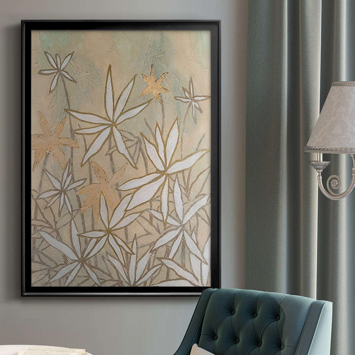 Embellished Starburst Bloom I Premium Framed Print - Ready to Hang