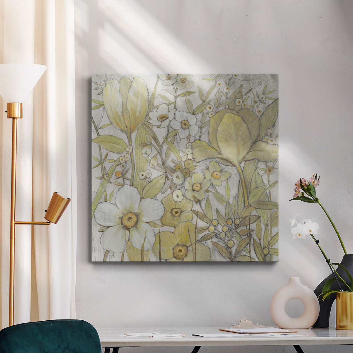 Mix Floral II-Premium Gallery Wrapped Canvas - Ready to Hang