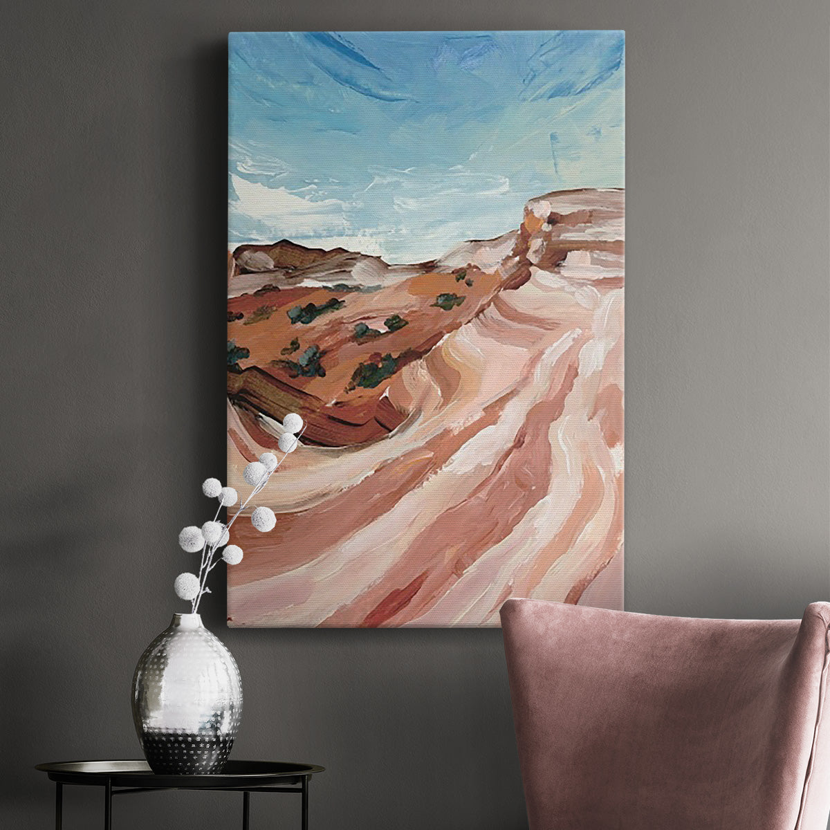 Impasto Plateau II Premium Gallery Wrapped Canvas - Ready to Hang