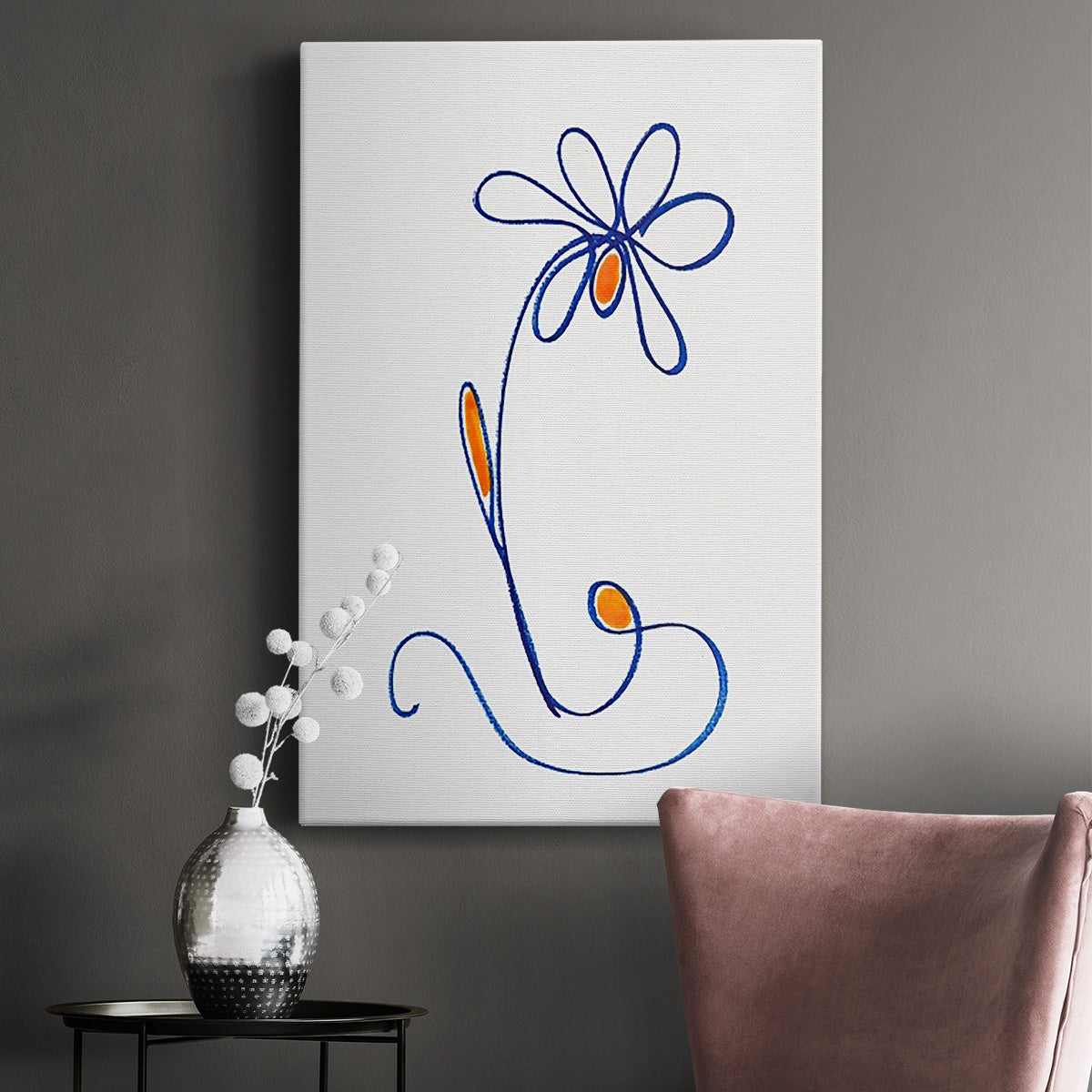 Wobbly Blooms II Premium Gallery Wrapped Canvas - Ready to Hang
