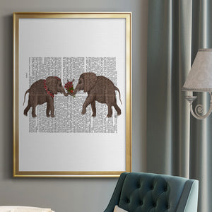 Elephant Bouquet, Landscape Premium Framed Print - Ready to Hang