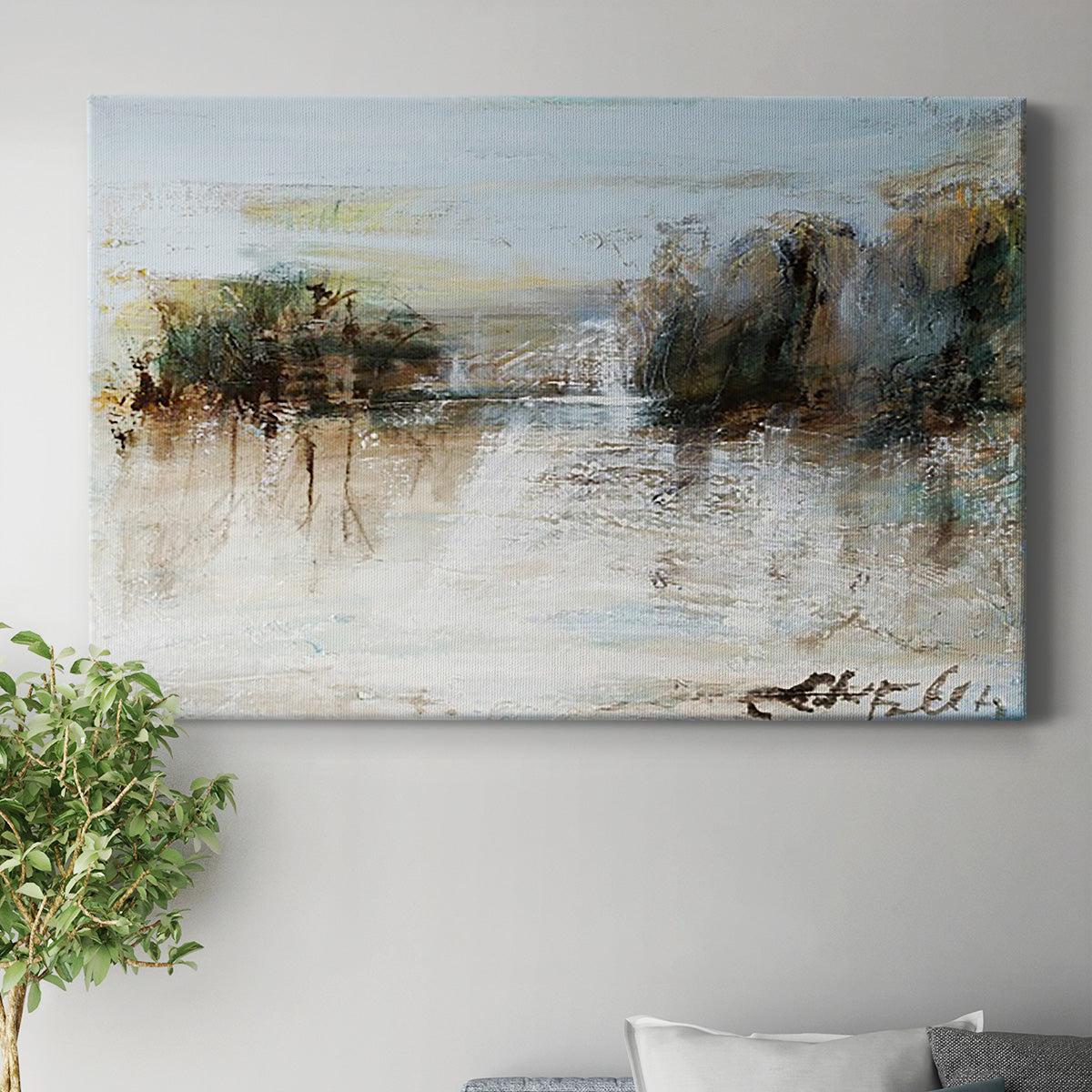 Wintery Horizon I Premium Gallery Wrapped Canvas - Ready to Hang