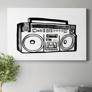 Boombox Sketch Premium Gallery Wrapped Canvas - Ready to Hang