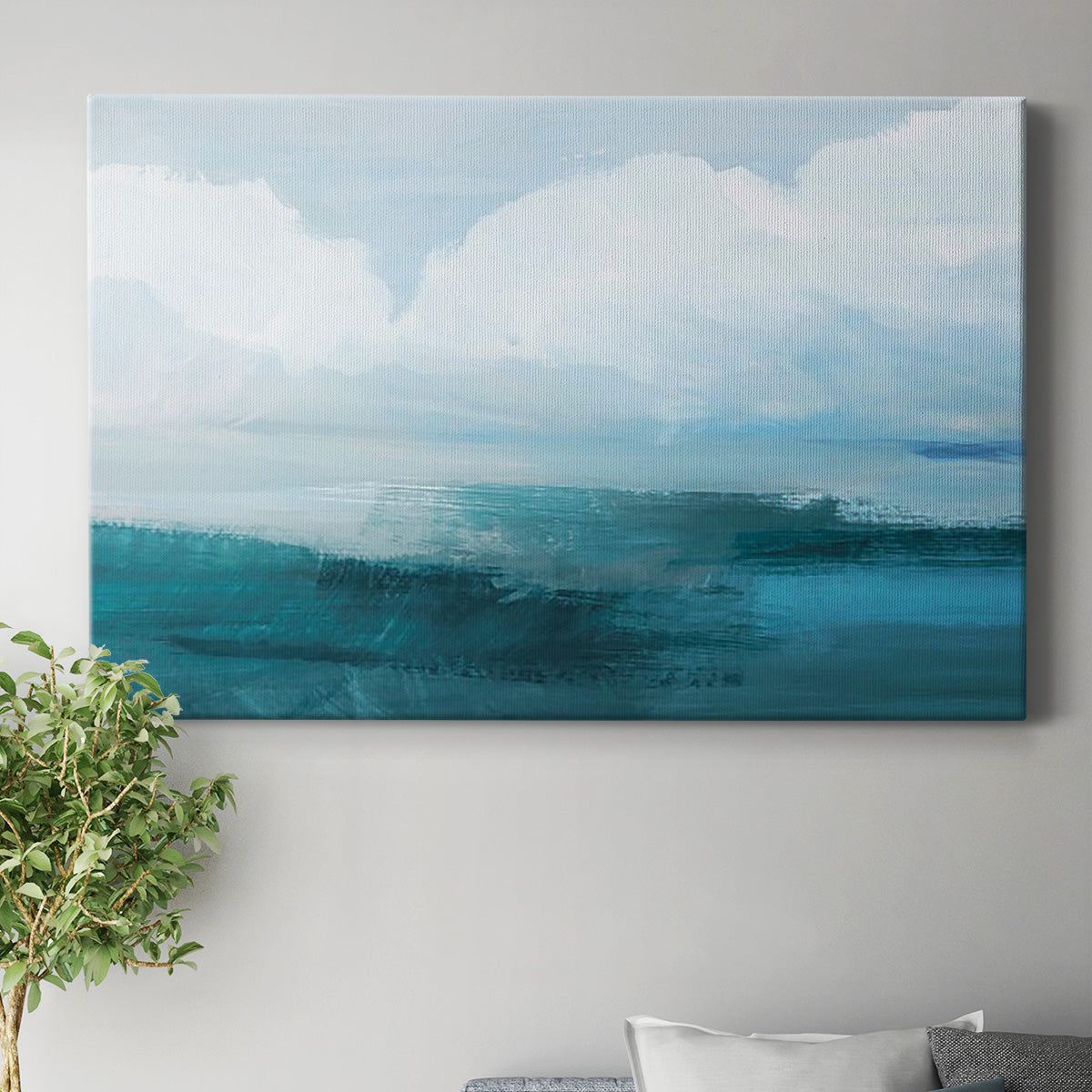 Azure Rising I Premium Gallery Wrapped Canvas - Ready to Hang