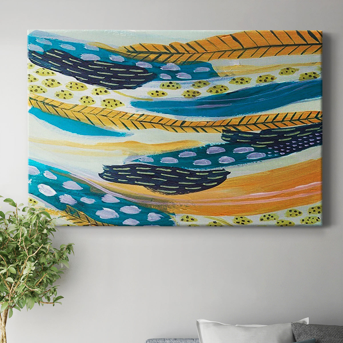 Feathery III Premium Gallery Wrapped Canvas - Ready to Hang
