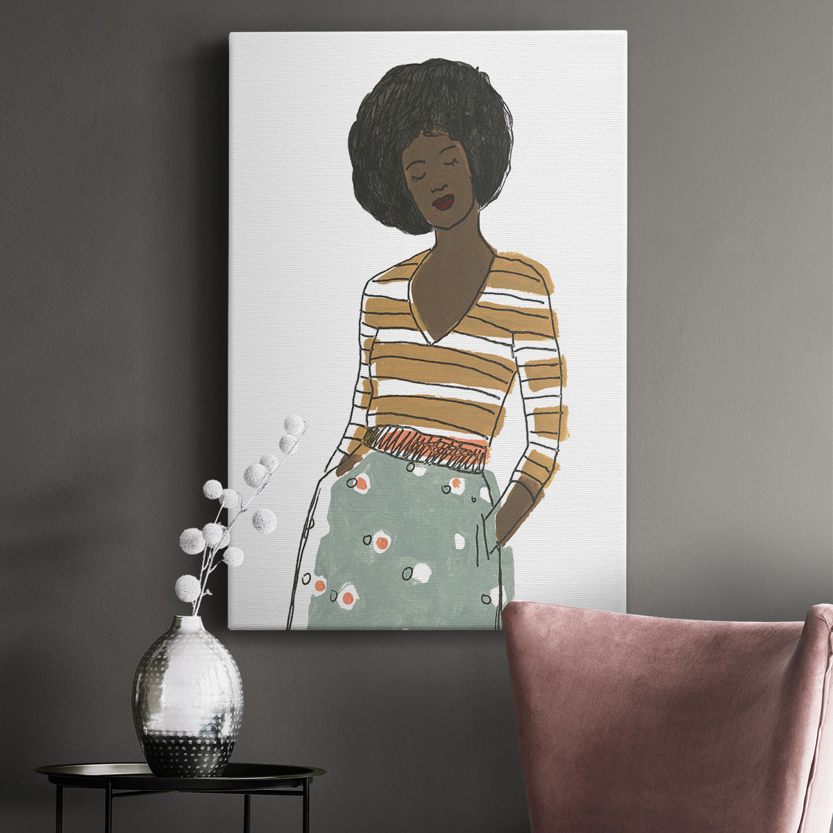Fashion Vignette II Premium Gallery Wrapped Canvas - Ready to Hang