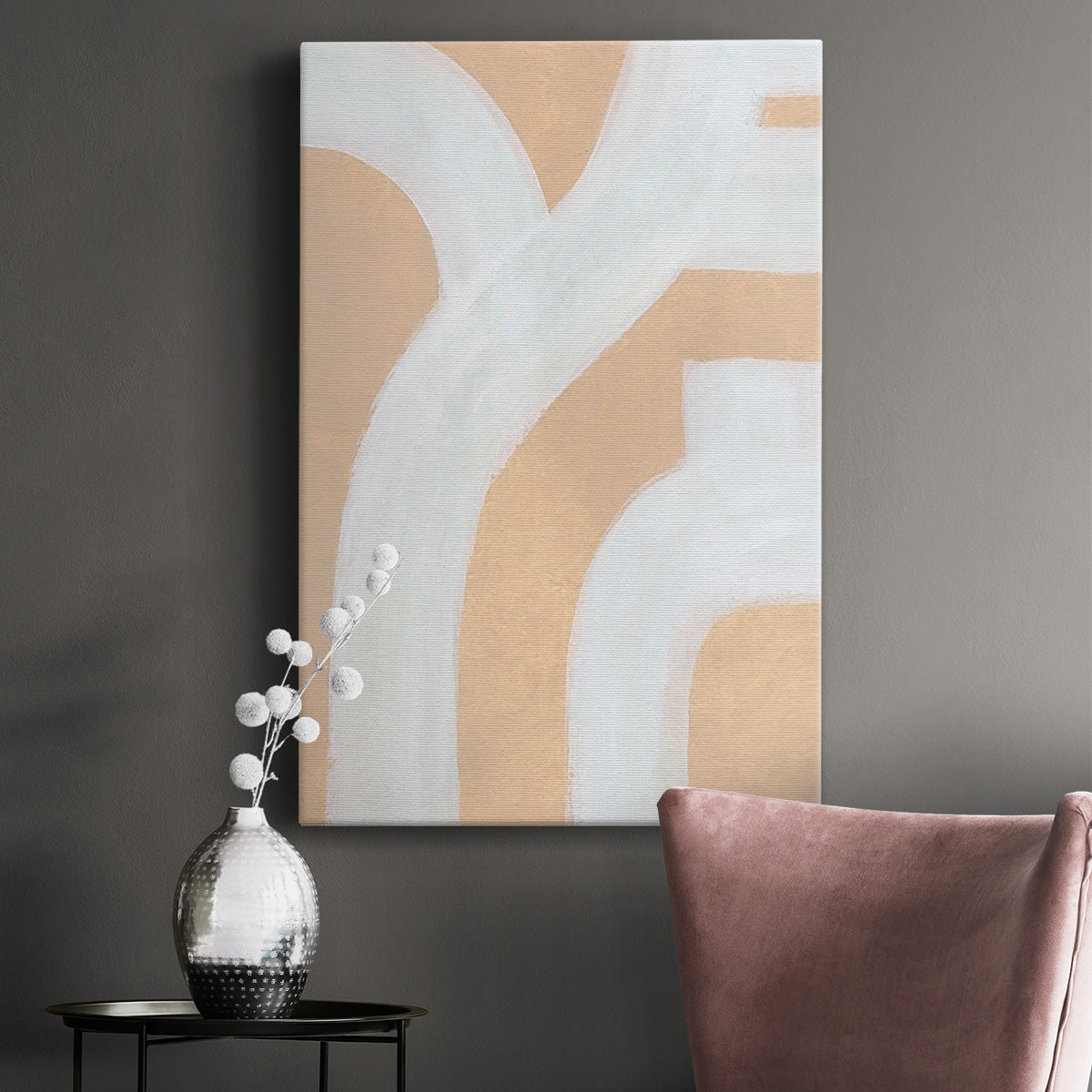 Neutral Winding Paths I Premium Gallery Wrapped Canvas - Ready to Hang