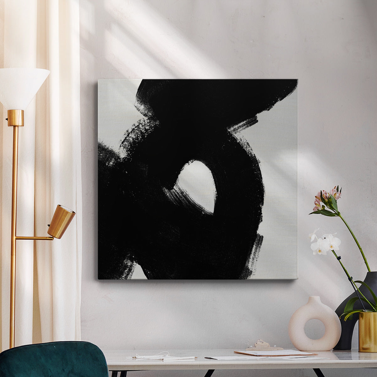 Block Brushwork IV-Premium Gallery Wrapped Canvas - Ready to Hang
